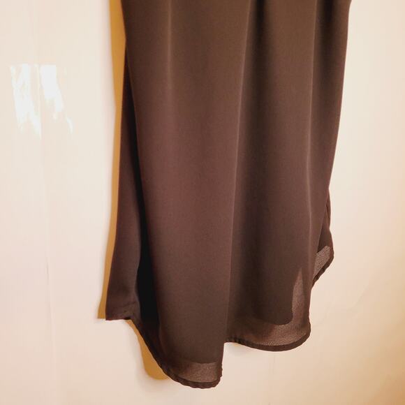 New Lulu's Womens Black Flowy Layered Vneck Camisole Top Size Small - Picture 8 of 11